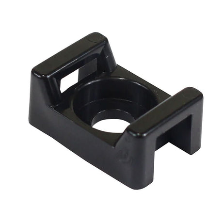 Pacer Screw Down Cable Tie Mount - 8 Screw Mount Method - Black - 100 Pack - Anchor Express