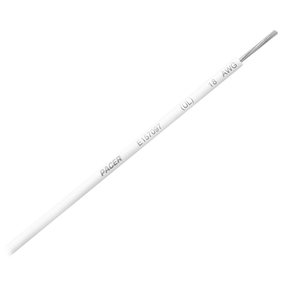 Pacer White 18 AWG UL Marine Wire - 35' - Anchor Express