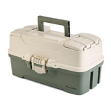 Plano Three - Tray Tackle Box - Green and Tan with Adjustable Compartments - P000407 - Anchor Express