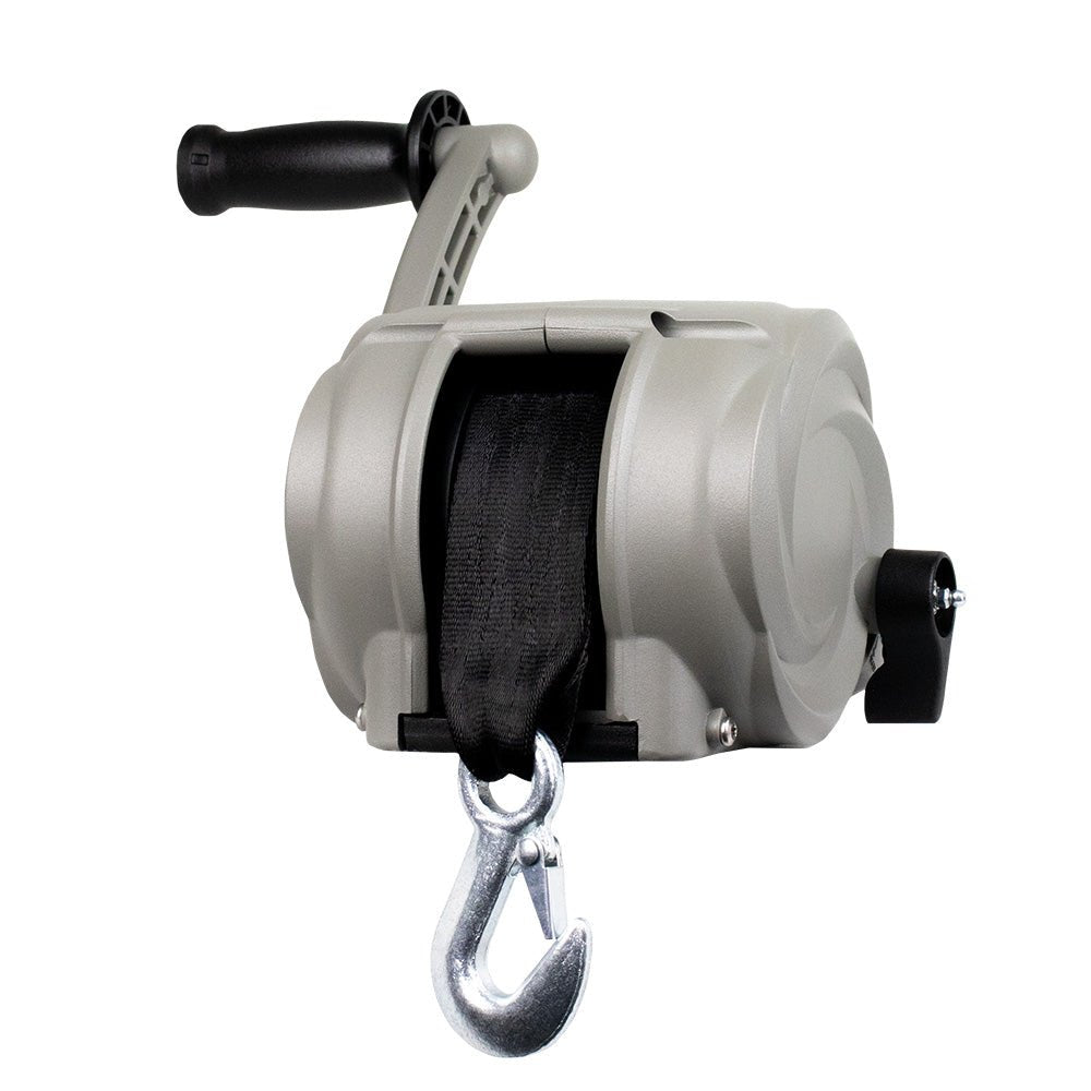 Powerwinch Premier Series 2000lb Saltwater Silver Winch with 8 - Inch Crank Arm - 21300 - W - 2000 - 8 - S - R - Anchor Express