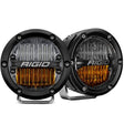 RIGID Industries 360 - Series 4" LED SAE Fog Beam - Yellow/White - Pair - Anchor Express