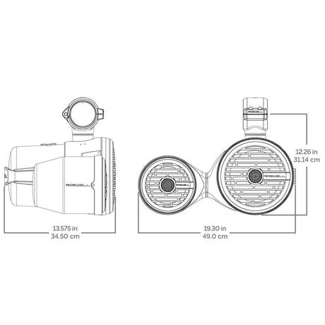 Roswell Marine R1 8" x 6.5" Vamp Spin Tower Speakers - Black, 160W RMS / 320W Peak Power - C920 - 1823 - Anchor Express