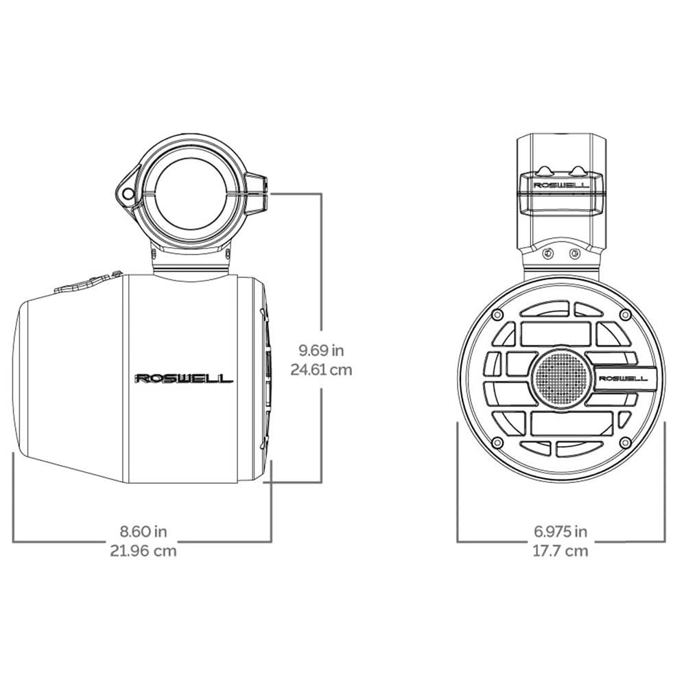 Roswell R 6.5” Tower Speakers - Anthracite Grille - 60W RMS & 120W Peak Power - Anchor Express