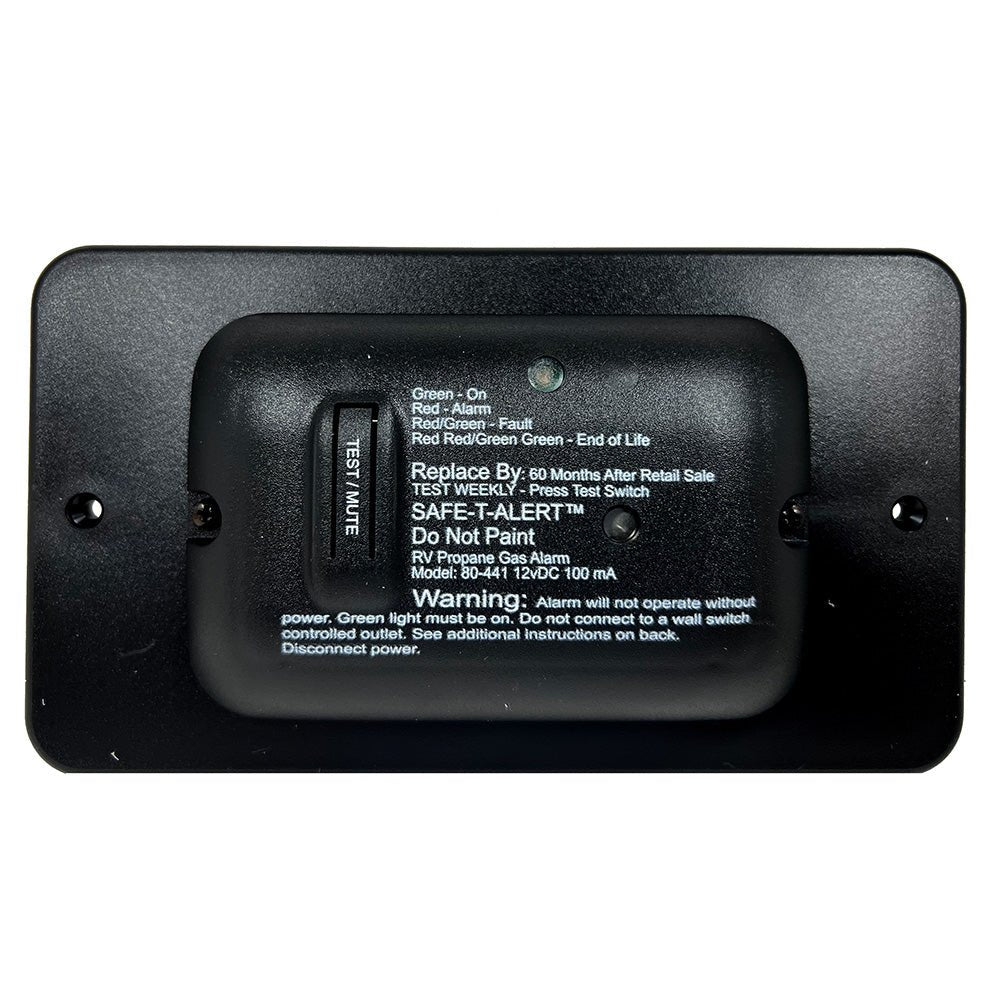 Safe - T - Alert 80 Series Black Propane Gas Alarm - 12V for RV and Motorhomes - 80 - 441 - BL - TR - Anchor Express
