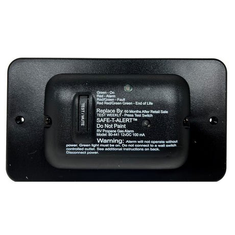 Safe - T - Alert 80 Series Black Propane Gas Alarm - 12V for RV and Motorhomes - 80 - 441 - BL - TR - Anchor Express