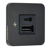 Scanstrut TILE USB - A/USB - C Interior Charging Socket - 12/24V - Black Bezel - Anchor Express