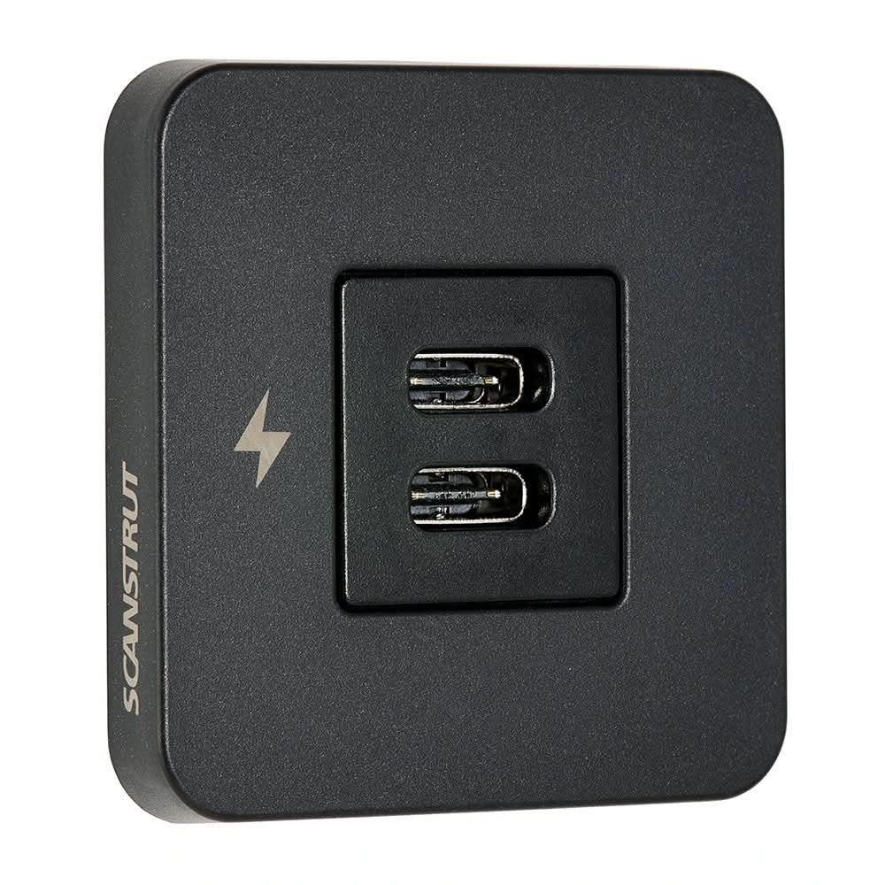 Usb Socket Scan Scanstrut TILE USB-C Interior Charging Socket - 12/24V - Black Bezel ...