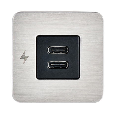 Scanstrut TILE USB - C Interior Charging Socket - 12/24V - Stainless Steel Bezel - Anchor Express