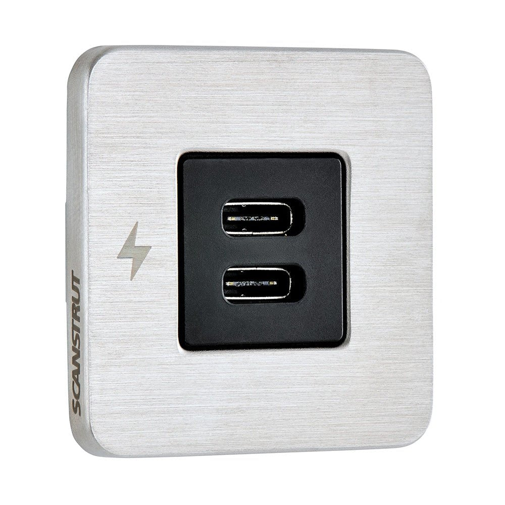 Scanstrut TILE USB - C Interior Charging Socket - 12/24V - Stainless Steel Bezel - Anchor Express