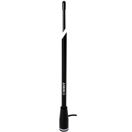 Scout 5' Black VHF Antenna with 3dB Gain and 5M RG - 58 Coax Cable * Waterproof Marine Communication Antenna - PF AN NVHF00004T - Anchor Express