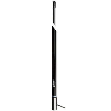Scout 8' Black VHF Antenna with 6dB Gain, Stainless Steel Ferrule, 5M RG - 58 Coax Cable and PL - 259 Connector - PF AN NVHF00009T - Anchor Express