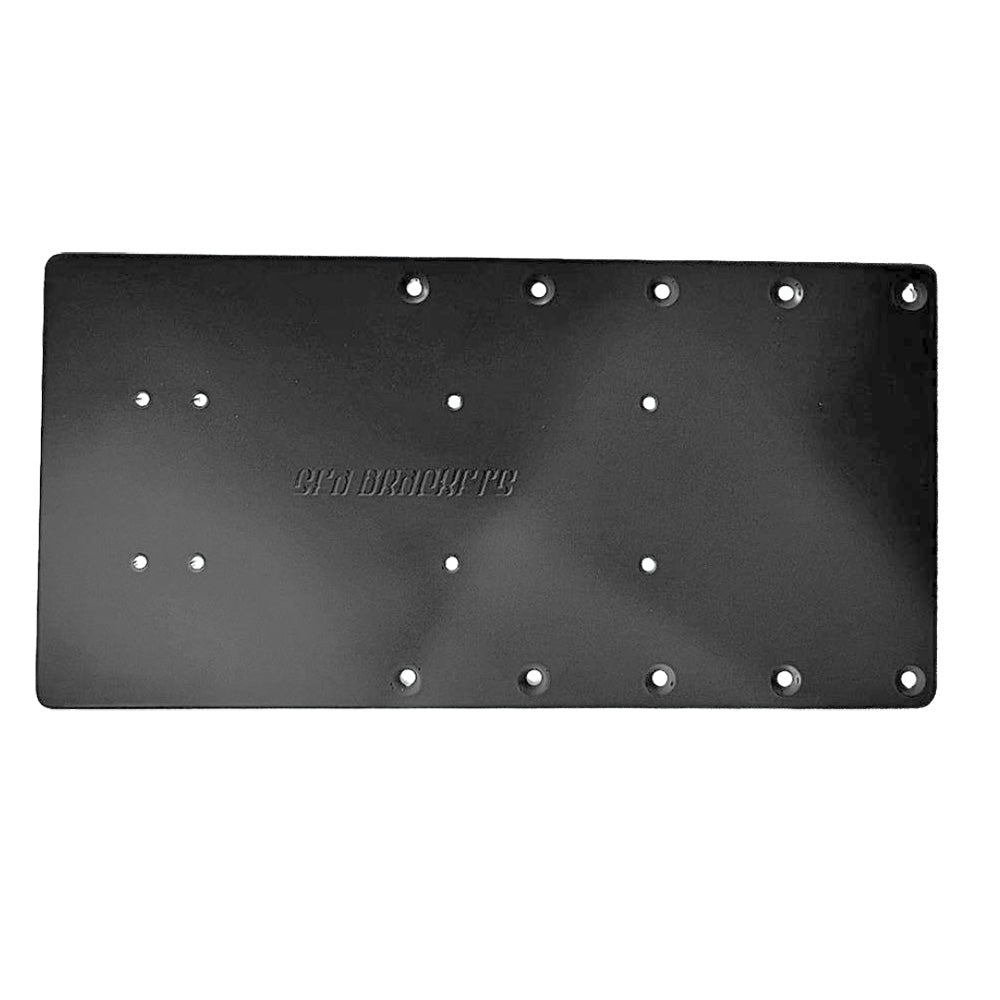 Sea Brackets 16 - Inch Straight Trolling Motor Plate - Black for Universal Mounting - SEA2323 - BLK - Anchor Express