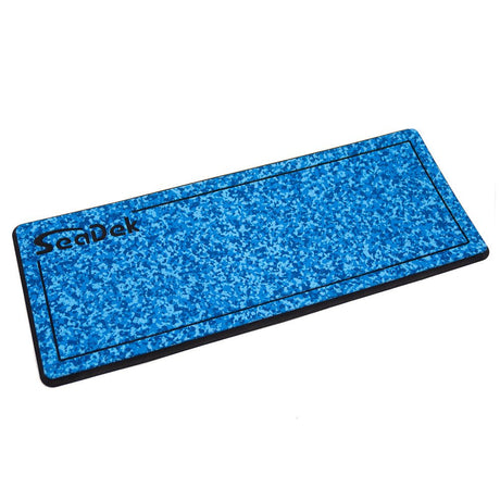 SeaDek 14” x 36" 20mm Dual Density Small Helm Pad w/SeaDek Logo - Brushed Texture - Aqua Camo/Black (355.6mm x 914.4mm x 20mm) - Anchor Express