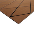SeaDek 40" x 80" 6mm Two Color Diamond Full Sheet - Brushed Texture - Brown/Black (1016mm x 2032mm x 6mm) - Anchor Express