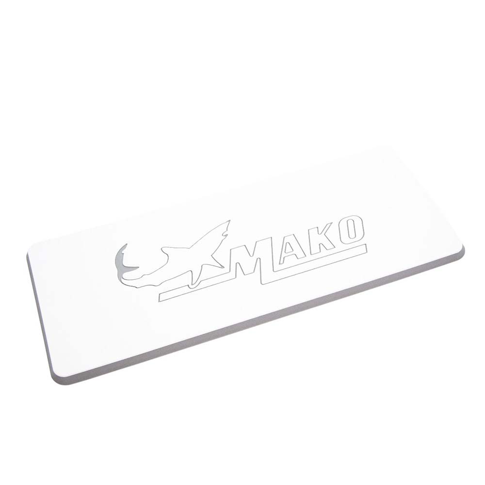 SeaDek Mako Logo Helm Pad - White/Storm Grey Embossed - Anchor Express