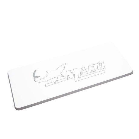 SeaDek Mako Logo Helm Pad - White/Storm Grey Embossed - Anchor Express