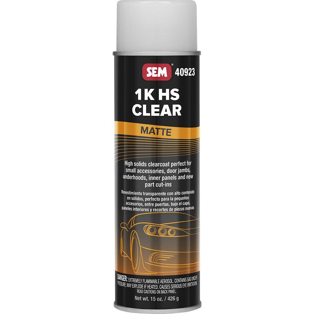 SEM 1K HS Clear Matte Finish Aerosol - 20oz Spray Can for Automotive Refinishing - 40923 - Anchor Express