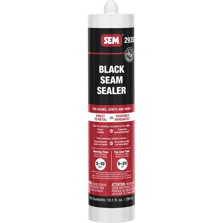 SEM 1K Seam Sealer - 10.1 oz Tube - Black for Automotive and Industrial Sealing - 29392 - Anchor Express