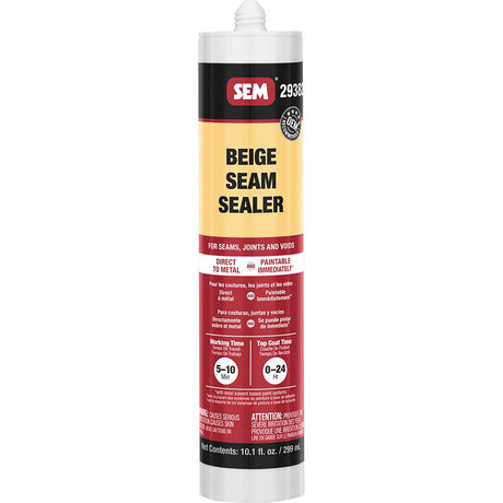 SEM 1K Seam Sealer - 10.1oz Tube - Beige for Automotive and Industrial Sealing - 29382 - Anchor Express