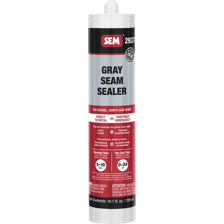 SEM 1K Seam Sealer 10.1oz Tube Grey * Versatile OEM - Recommended Sealant for Metal Joints and Seams - 29372 - Anchor Express