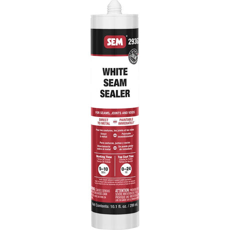 SEM 1K Seam Sealer 10.1oz Tube * White for Interior and Exterior Sealing - 29362 - Anchor Express
