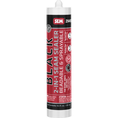 SEM 2 - IN - 1 Seam Sealer 9.5oz Tube - Black for Automotive and Industrial Sealing - 29492 - Anchor Express