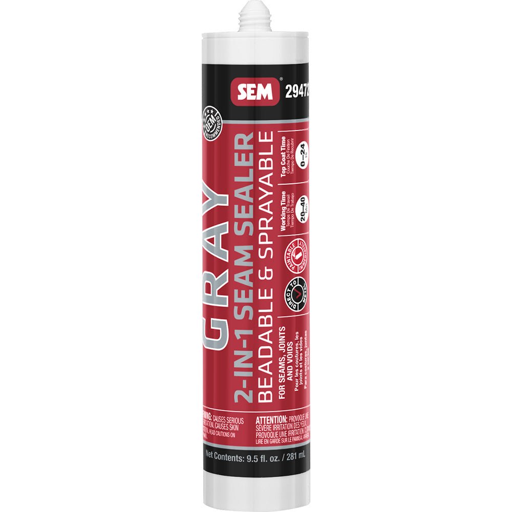 SEM 2 - IN - 1 Seam Sealer 9.5oz Tube - Grey for Automotive Repairs - 29472 - Anchor Express
