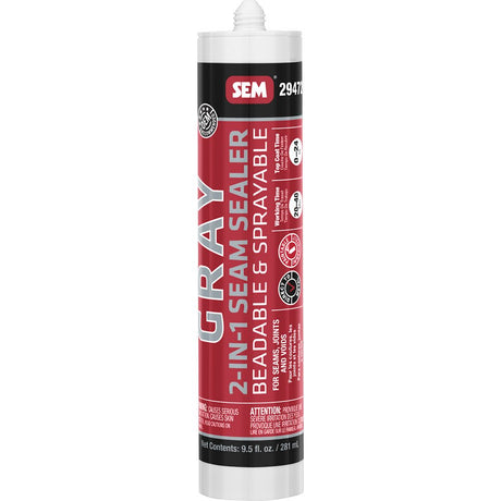 SEM 2 - IN - 1 Seam Sealer 9.5oz Tube - Grey for Automotive Repairs - 29472 - Anchor Express