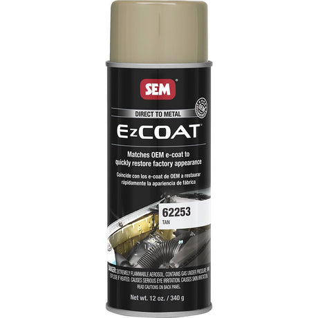 SEM Ez Coat 16oz Aerosol Can - Tan for Automotive Metal and OEM Finishes - 62253 - Anchor Express