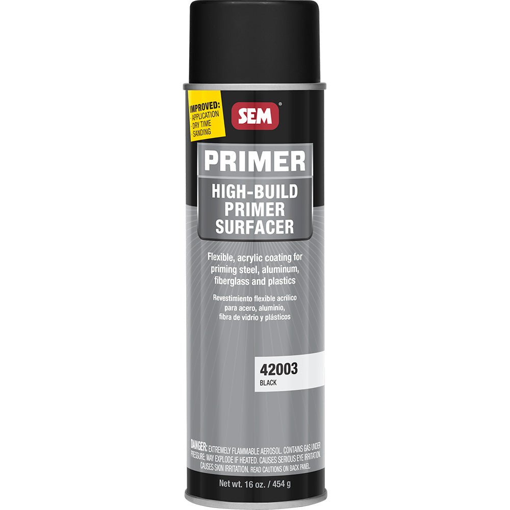 SEM High - Build Primer Surfacer - 20oz Aerosol Can - Black - 42003 - Anchor Express
