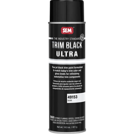 SEM Trim Black Ultra 20oz Aerosol Can with Gloss Finish - OEM - Recommended True Black Paint - 49153 - Anchor Express