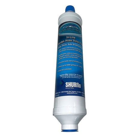 Shurflo by Pentair Quad - Stage Bacteriostatic KDF/Carbon In - Line City Water Entry Filter w/Garden Hose Ends - Anchor Express