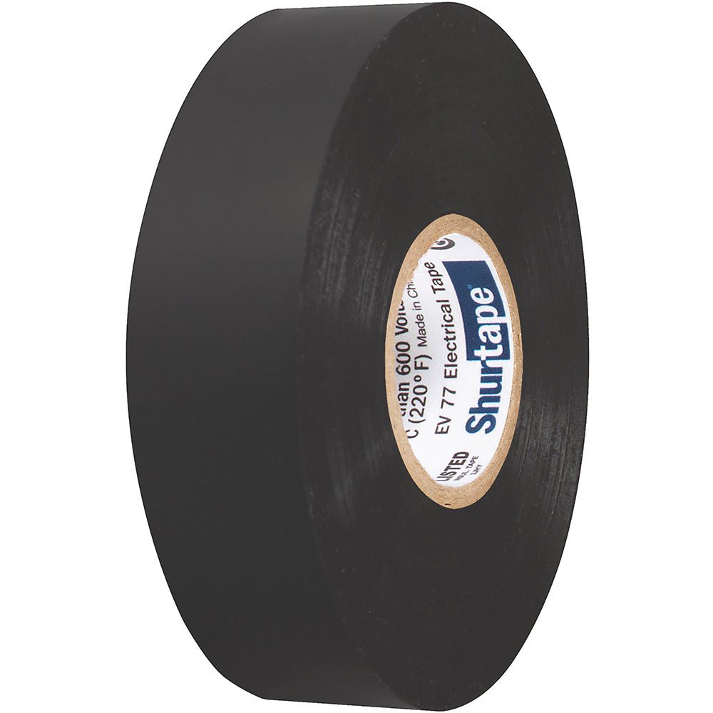 Shurtape EV 077B Professional Grade Black Electrical Tape f/Insulating & Splicing - 3/4" x 66' - 10 - Pack - 104706 - Anchor Express