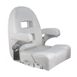 Springfield Marine Center Console Helm Flip - Up Seat with White Vinyl - Model 1042035 - W - 1042035 - W - Anchor Express