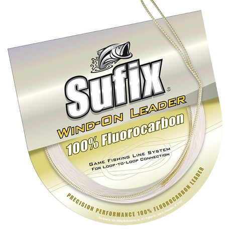 Sufix Wind - On 100% Clear Fluorocarbon Leader - 50lb - 11 Yards - 700 - 050F - Anchor Express