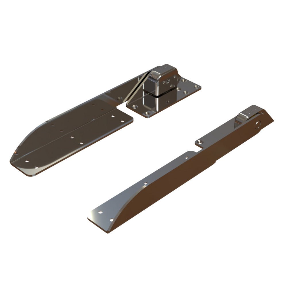 TACO Marine Command Ratchet Hinge - 18 - 1/2 Inch Polished Stainless Steel with Hard Stop - H25 - 0048 - Anchor Express