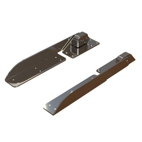 TACO Marine Command Ratchet Hinge - 18 - 1/2 Inch Polished Stainless Steel with Hard Stop - H25 - 0048 - Anchor Express
