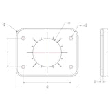 TACO Marine Grand Slam 300 Universal Backing Plate Pair for GS - 300 & GS - 390 Outrigger Mounts - BP - 0300BSY - 1 - Anchor Express