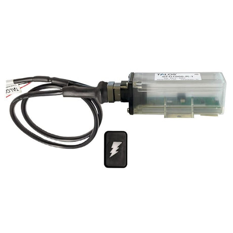 TALOS Remote Housing Lightning Detection System w/10' Cable - Black Rectangular Indicator w/Translucent Housing - Anchor Express