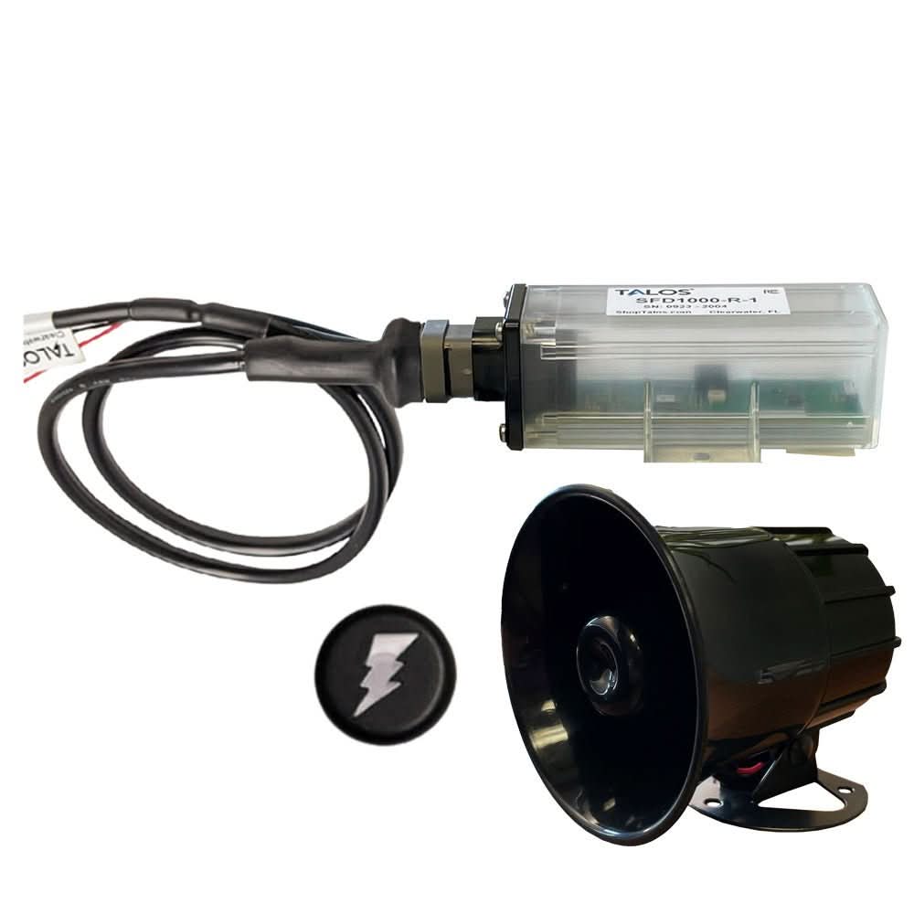 TALOS Remote Housing Lightning Detection System w/20' Cable & External Horn - Black Round Indicator & 45' Horn Cable - Anchor Express