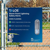 TALOS Standard Lightning Detector w/18"x24" Safety Information Sign - Anchor Express