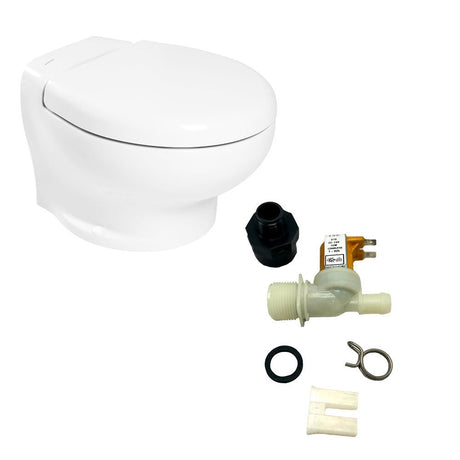 Thetford Marine Nano Touch Compact Toilet Freshwater Kit - 24V with Solenoid Upgrade - T - NAN024PW/TSFT/NA - FWKIT - Anchor Express