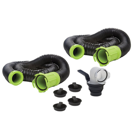 Thetford Marine Titan Premium 20' Sewer Hose Kit with Universal Bayonet Connection and 5 - in - 1 Sewer Adapter - 17902 - Anchor Express