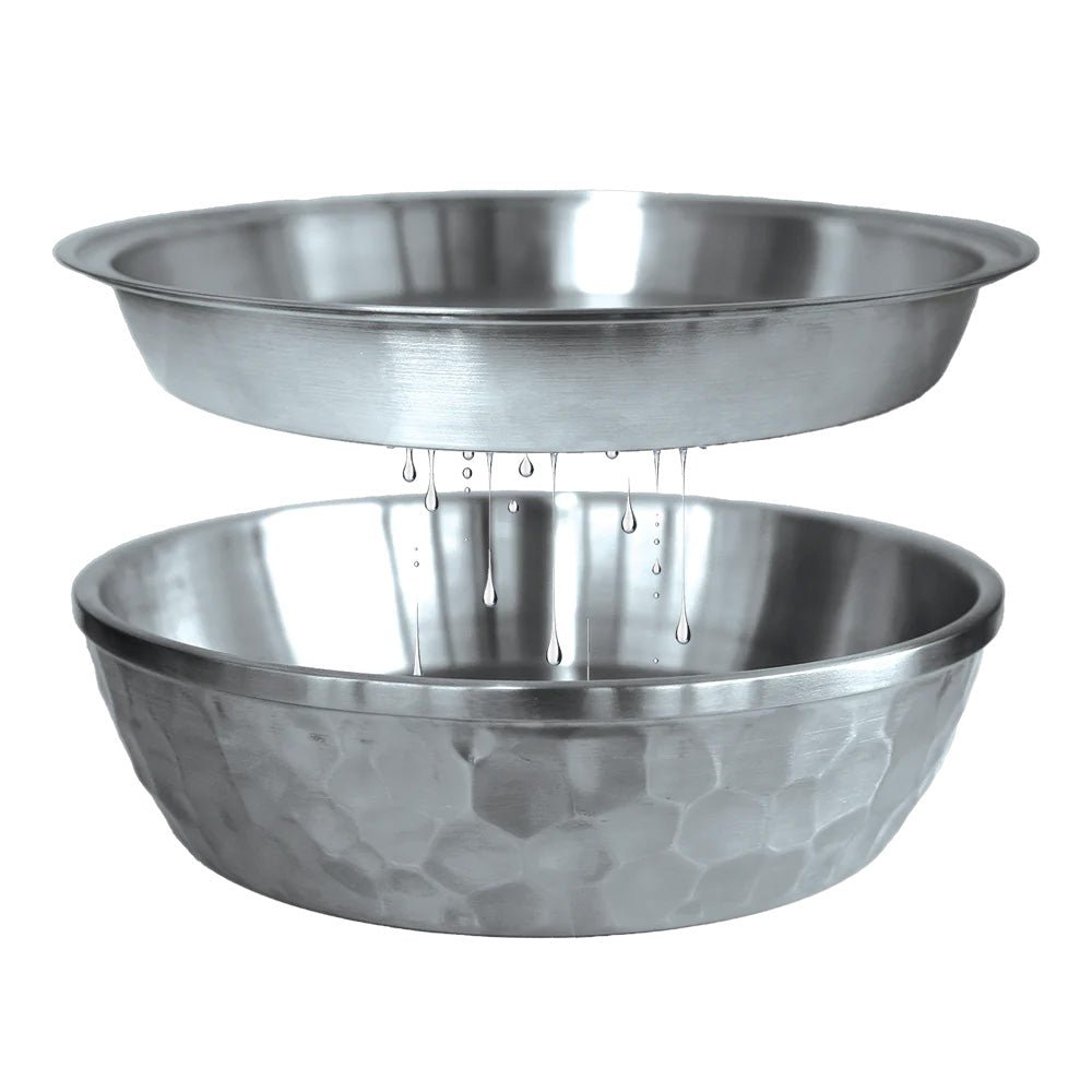 Toadfish 12 - Inch Stainless Steel Seafood Bowl with Dual - Layer Design - 8073 - Anchor Express