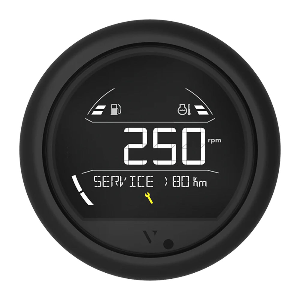 Veratron VL Digital 85 with Round Black Bezel – Advanced Digital Instrumentation for Vehicles - B00205802 - Anchor Express
