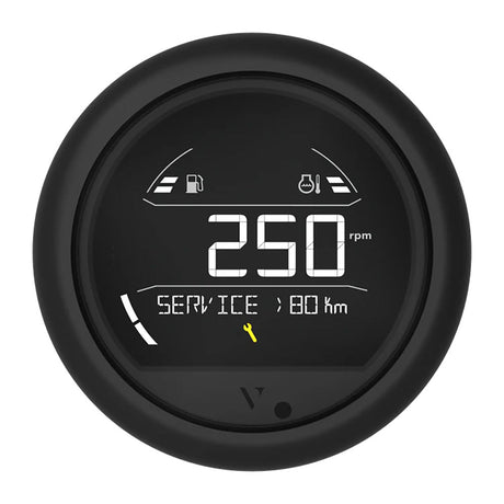Veratron VL Digital 85 with Round Black Bezel – Advanced Digital Instrumentation for Vehicles - B00205802 - Anchor Express