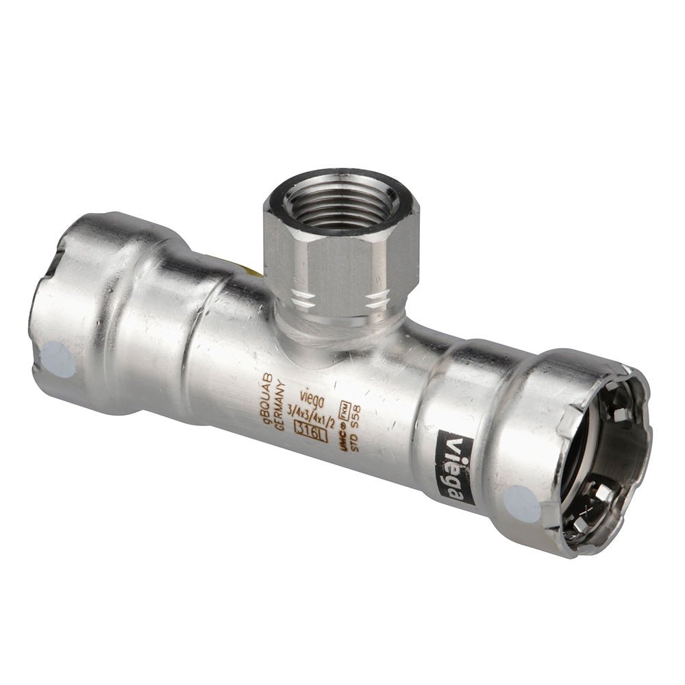 Viega MegaPress 316 FKM Tee w/FPT - 1" x 1" x 3/4" (FPT) - Anchor Express