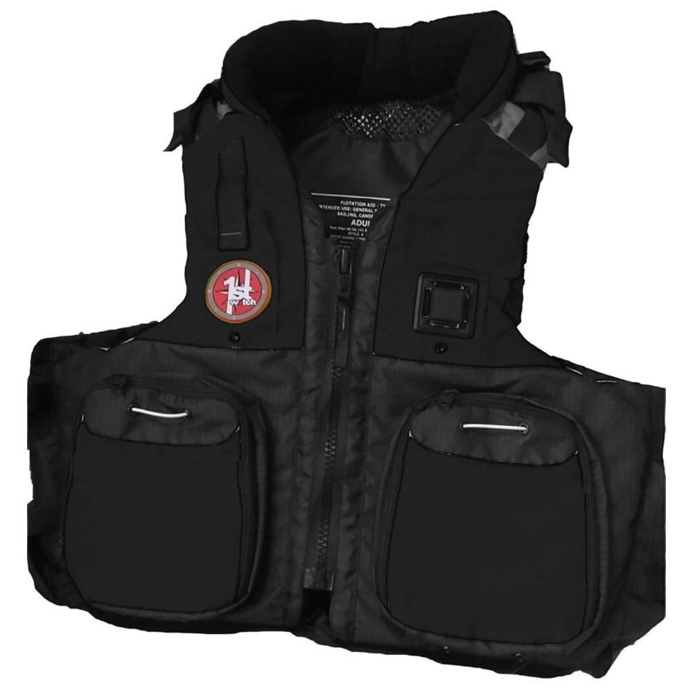 First Watch AV-800 Pro 4-Pocket Vest (USCG Type III) - Black - L/XL - AV-800-BK-L/XL