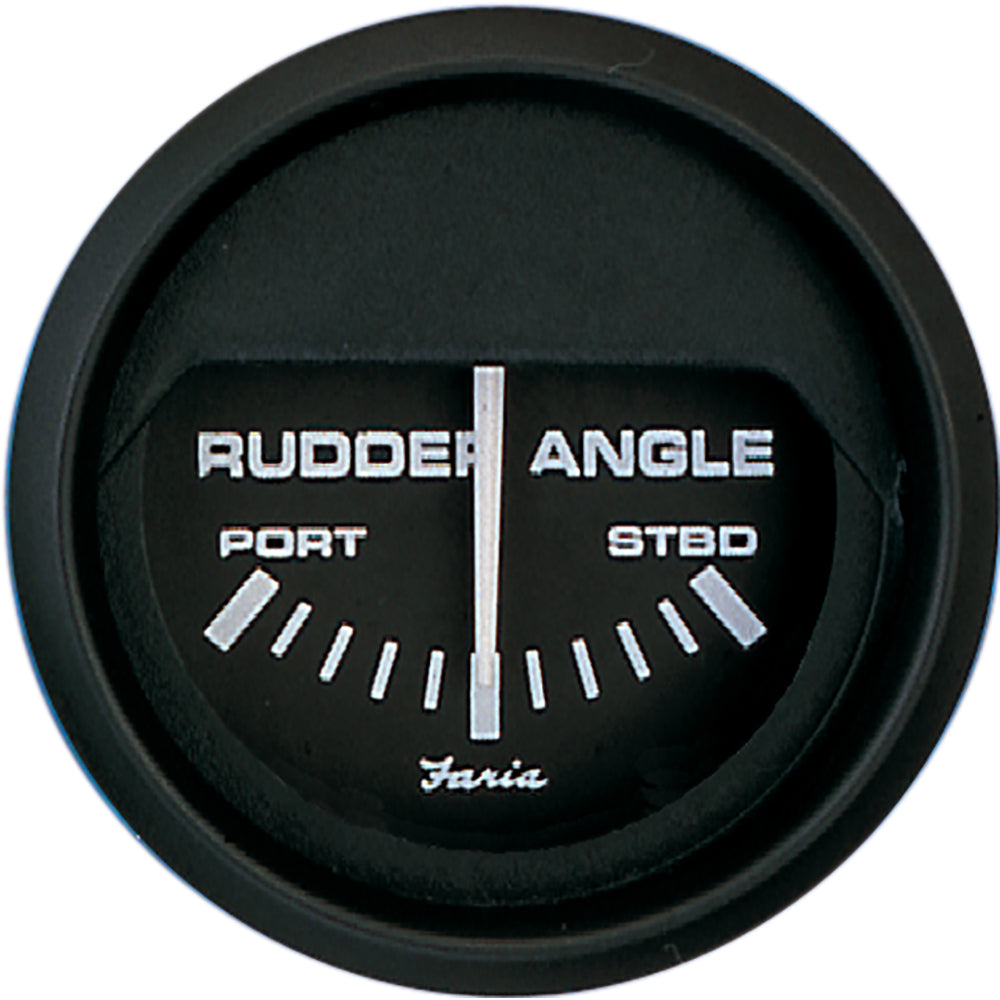 Faria Euro Black 2" Rudder Angle Indicator - 12833