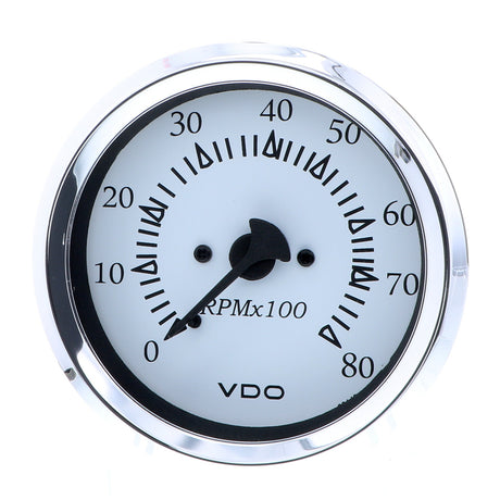 VDO Cockpit Marine 85MM (3-3/8") Outboard Tachometer - White Dial/Chrome Bezel333-15275 - 333-15275